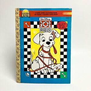 90s Vintage Disney 101 Dalmatians Jumbo Colouring Book 1990s Les 101 Dalmatiens